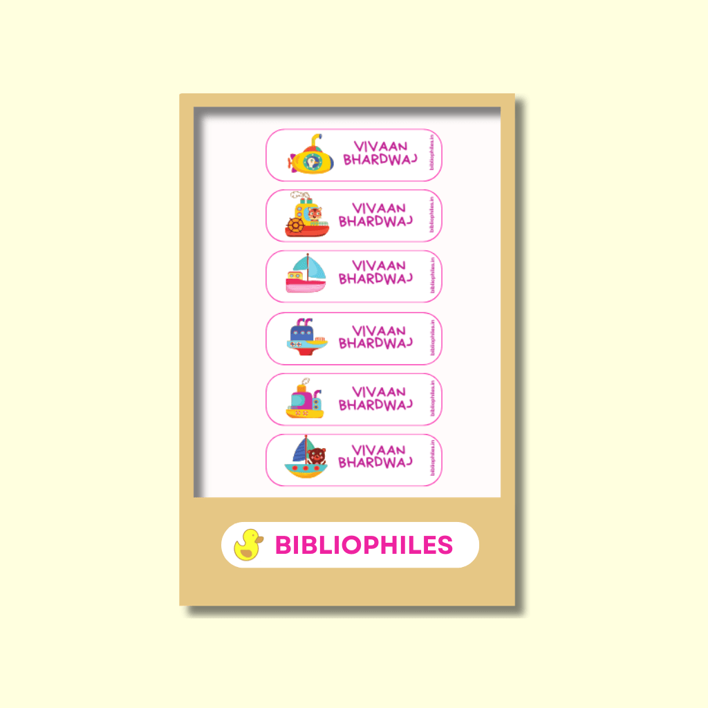 Sea Adventures Personalized Clothes Stickers - Bibliophiles