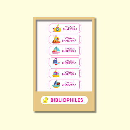 Sea Adventures Personalized Clothes Stickers - Bibliophiles
