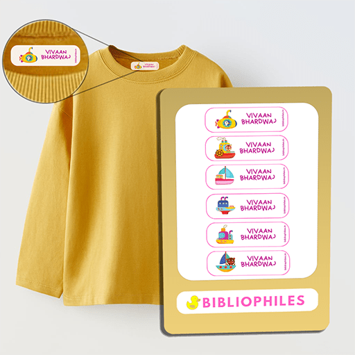Sea Adventures Personalized Clothes Stickers - Bibliophiles