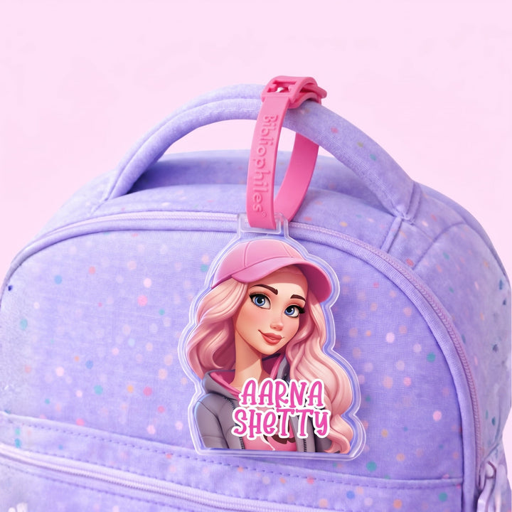 personalised bag tags for kids india cute girl shape design zootii bibliophiles