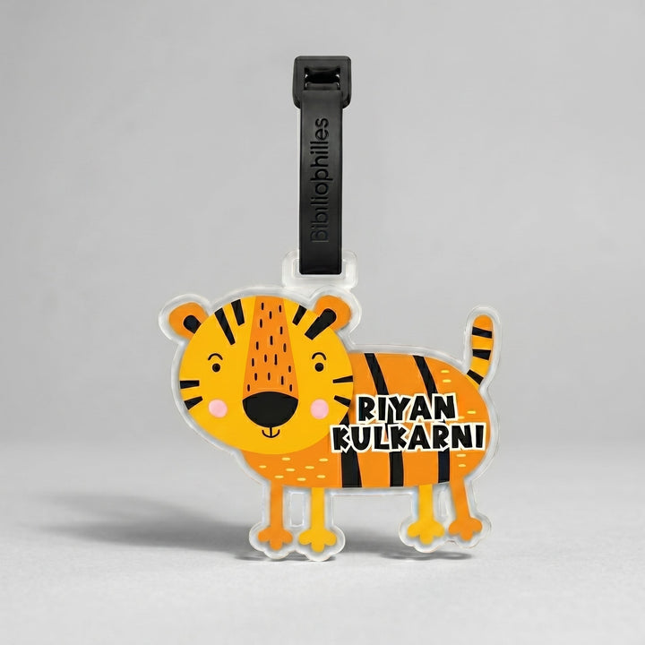 Shape Luggage Tag - Tiger - Bibliophiles