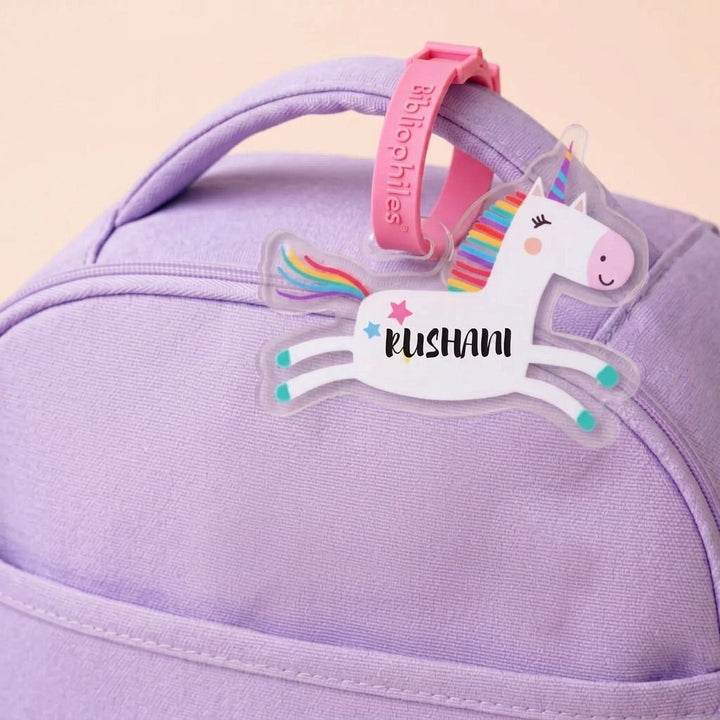 Personalised Bag Tags for Kids India – Unicorn Shape Design | Zootii by Bibliophiles