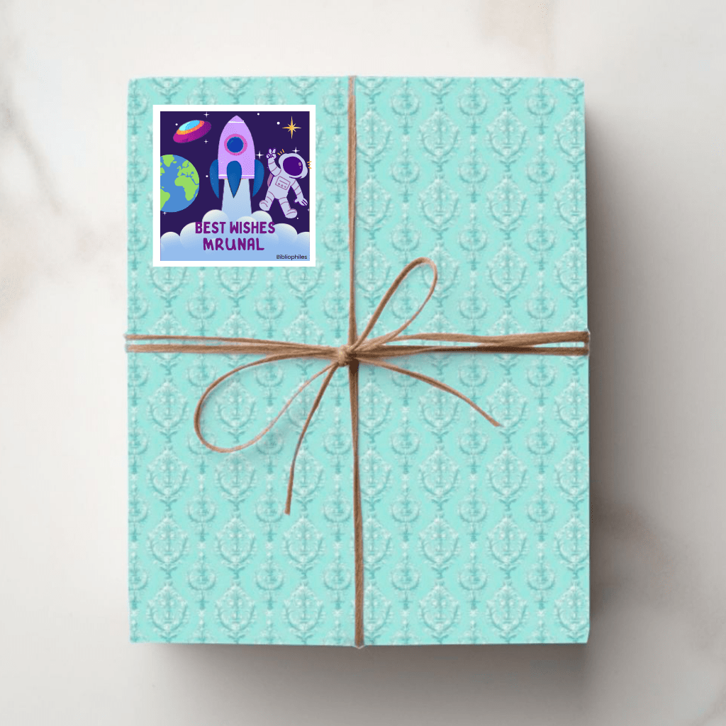 Space Personalised Gift Tag Stickers - Bibliophiles
