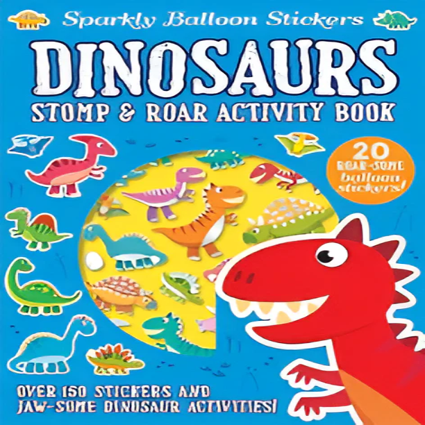 Sparkly Balloon Sticker Activ Dinosaurs - Bibliophiles