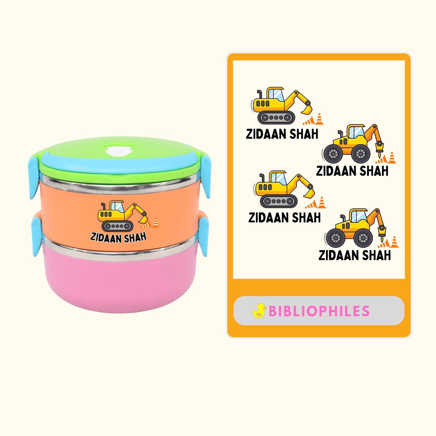 Starting the School Combo - Construction (Transparent Label Bag Tag Cloth Labels Book Labels) - Bibliophiles