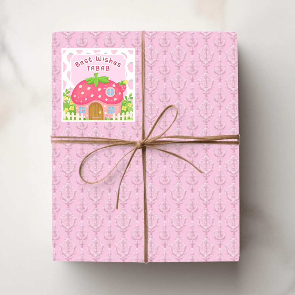 Strawberry Girls Personalised Gift Tag Stickers - Bibliophiles