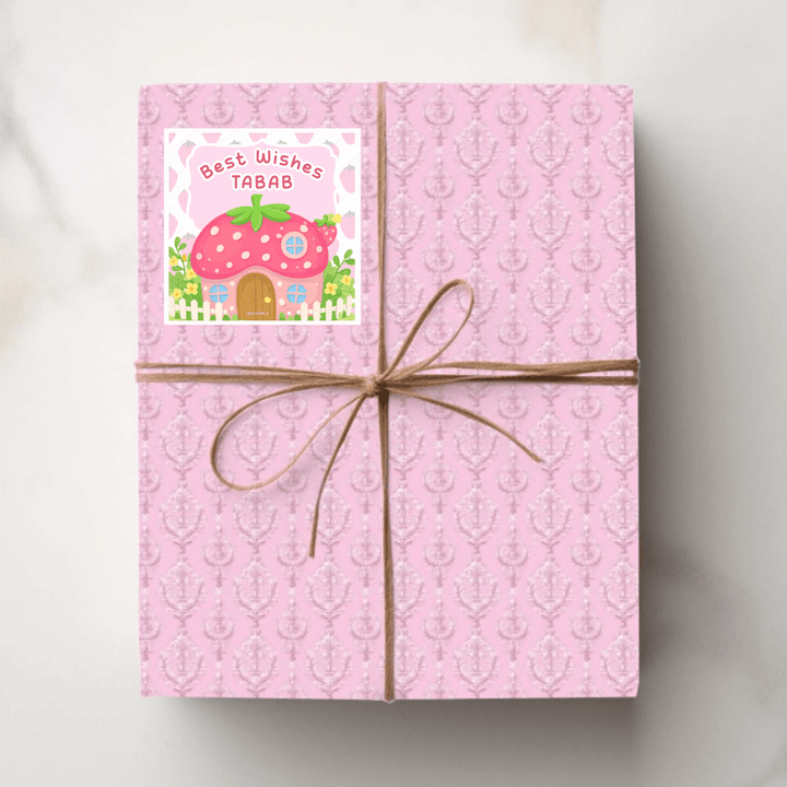 Strawberry Girls Personalised Gift Tag Stickers - Bibliophiles