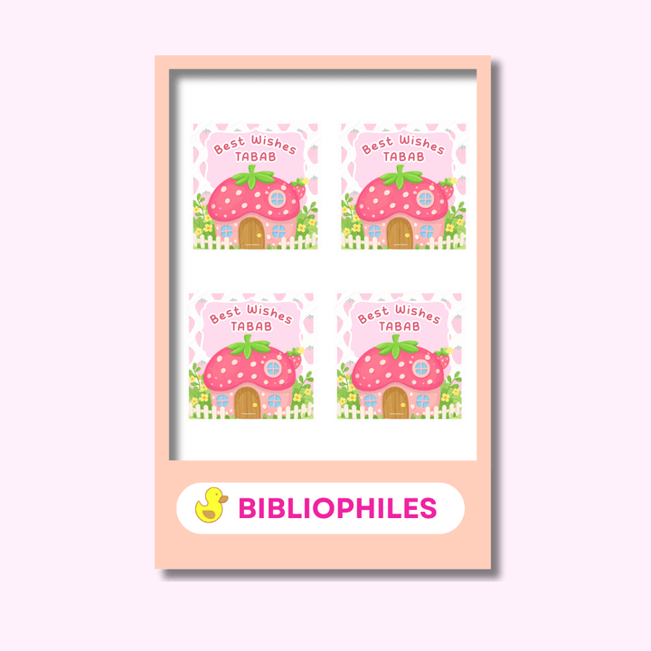 Strawberry Girls Personalised Gift Tag Stickers - Bibliophiles