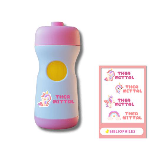 Transparent Labels - Baby Unicorn (Personalised) - Bibliophiles