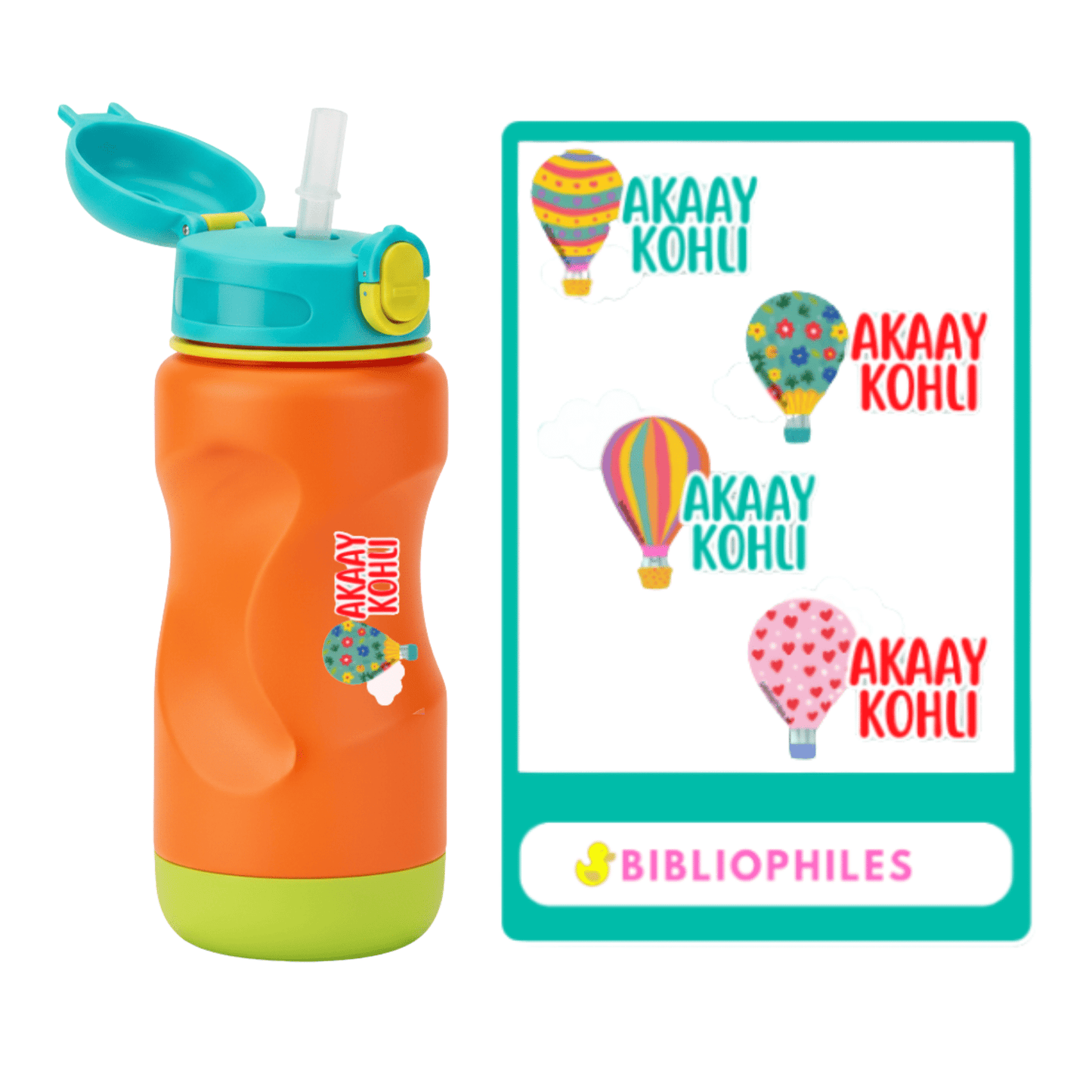 Transparent Labels - Ballons (Personalised) - Bibliophiles