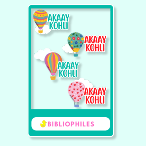 Transparent Labels - Ballons (Personalised) - Bibliophiles