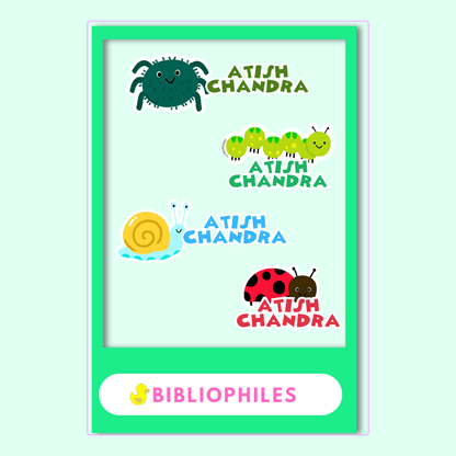 Transparent Labels - Bugs (Personalised) - Bibliophiles