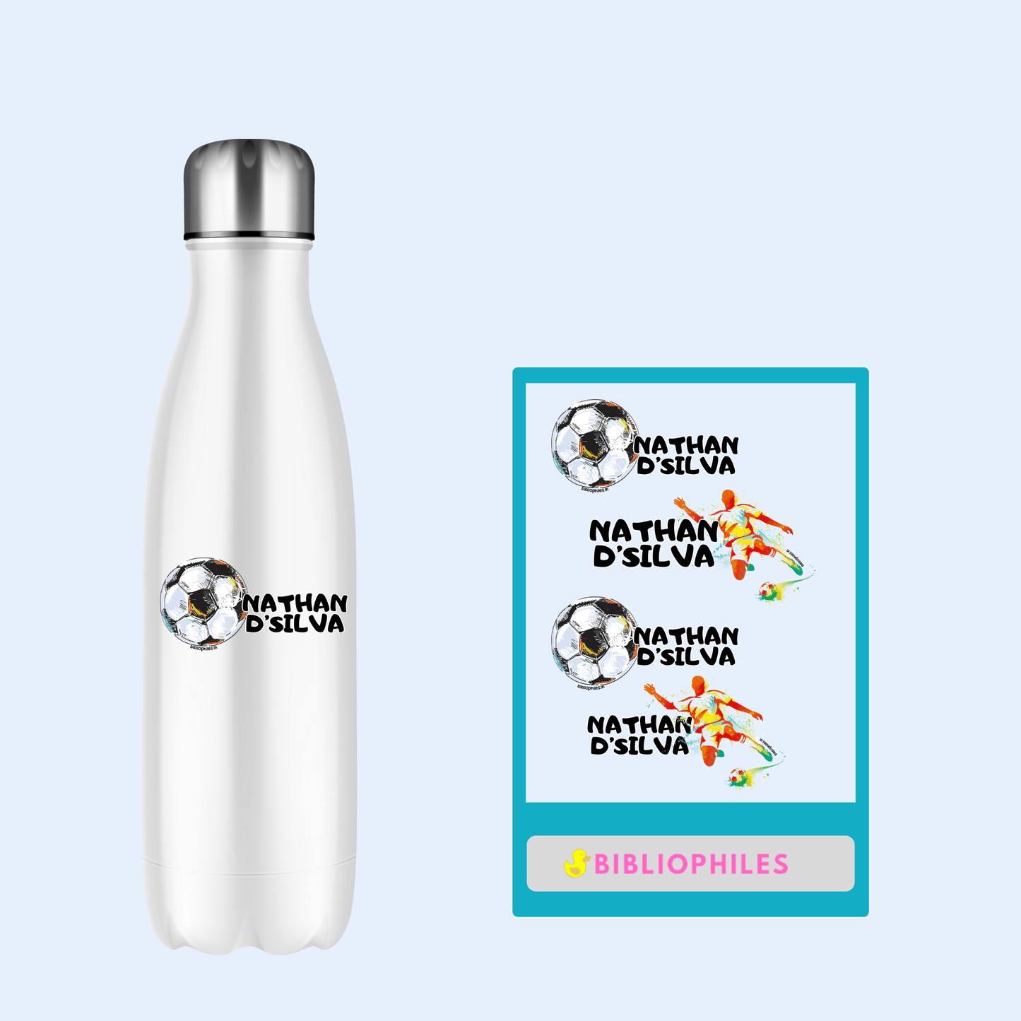 Transparent Labels - Football (Personalised) - Bibliophiles
