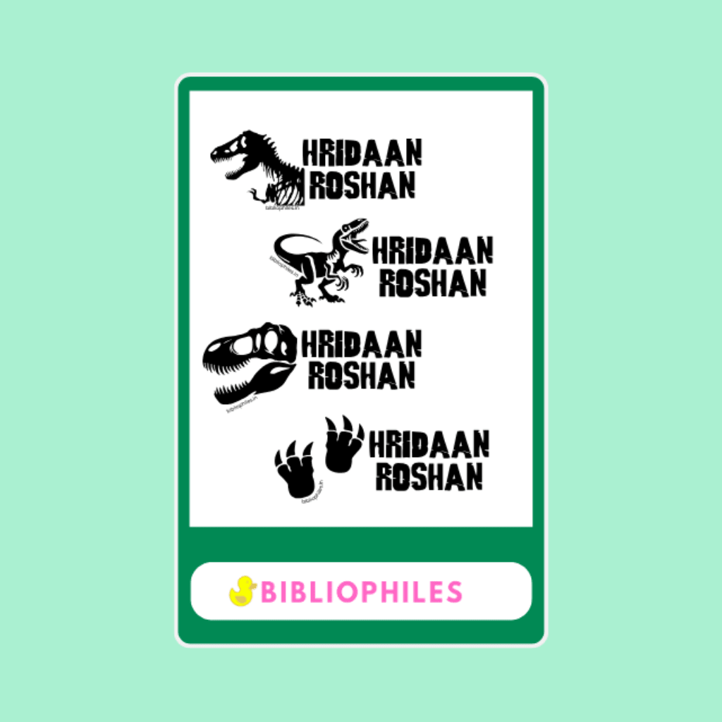 Transparent Labels - Jurassic (Personalised) - Bibliophiles
