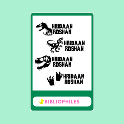 Transparent Labels - Jurassic (Personalised) - Bibliophiles