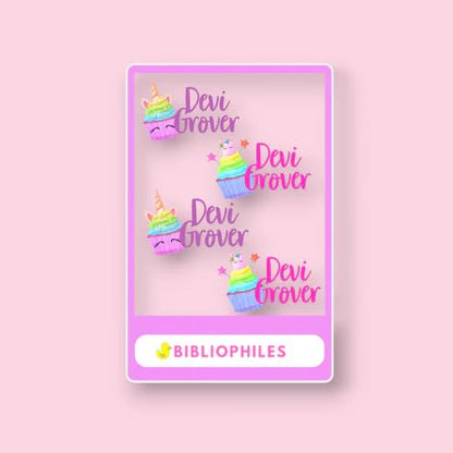 Transparent Labels - Pastries (Personalised) - Bibliophiles