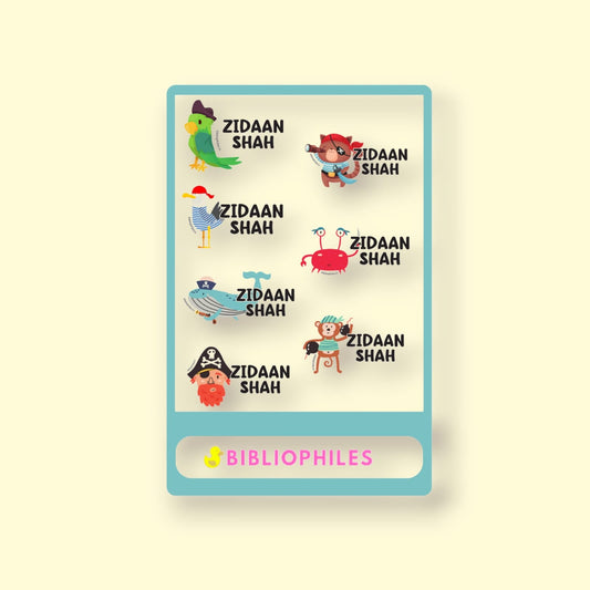Transparent Labels - Pirates (Personalised) - Bibliophiles