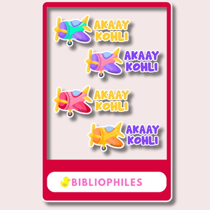 Transparent Labels - Planes (Personalised) - Bibliophiles