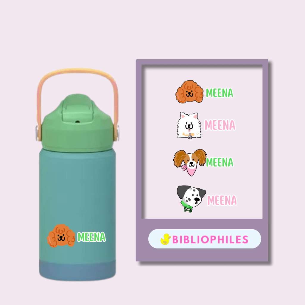 Transparent Labels - Puppies (Personalised) - Bibliophiles