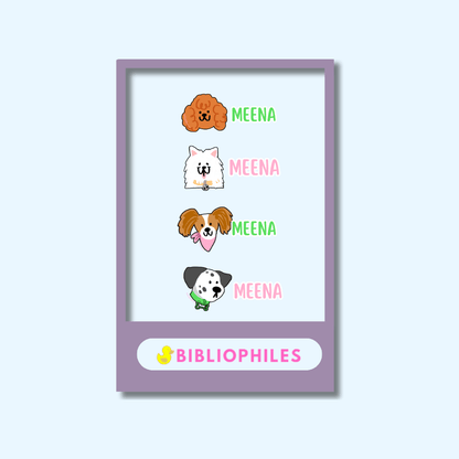 Transparent Labels - Puppies (Personalised) - Bibliophiles