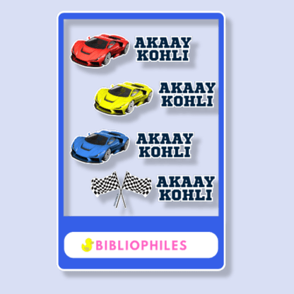 Transparent Labels - Race One (Personalised) - Bibliophiles
