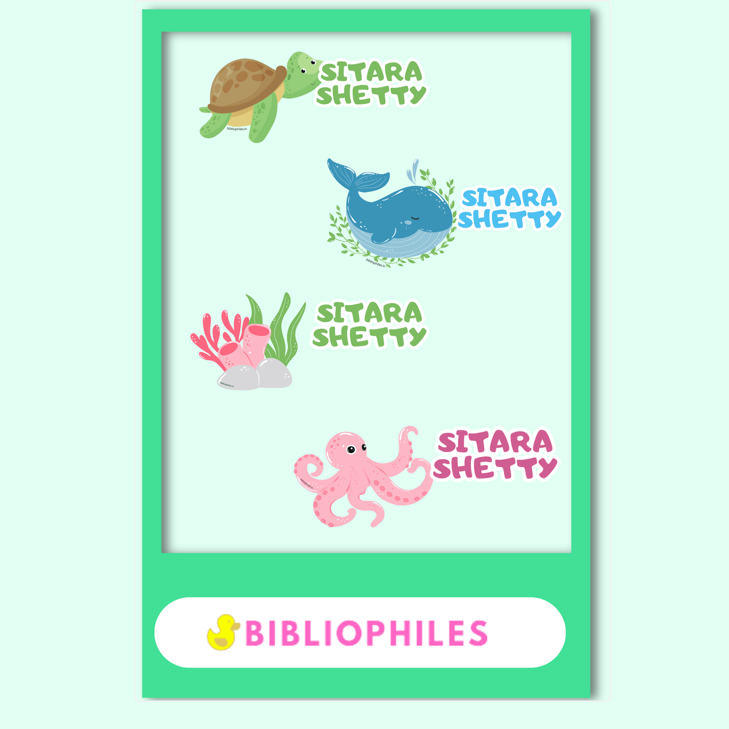 Transparent Labels - Sea Wonders (Personalised) - Bibliophiles