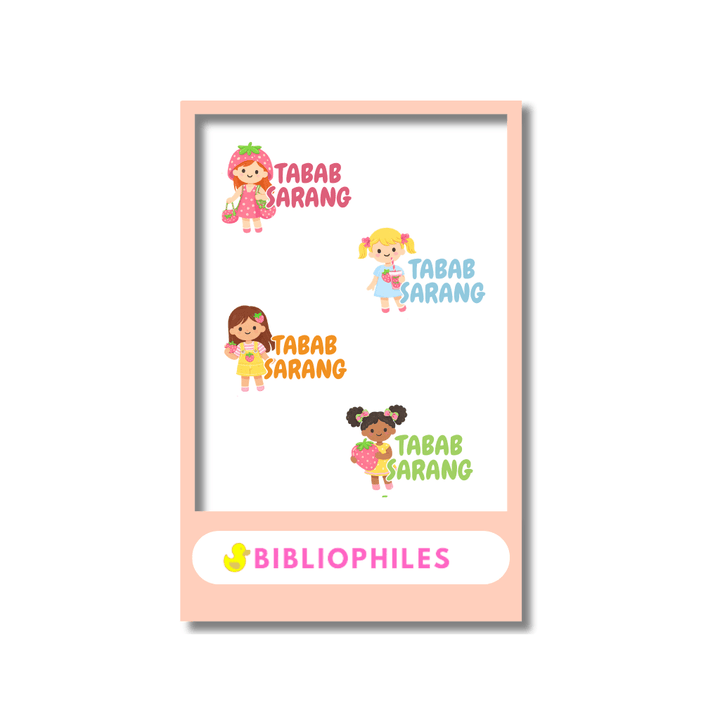 Transparent Labels - Strawberry Girls (Personalised) - Bibliophiles