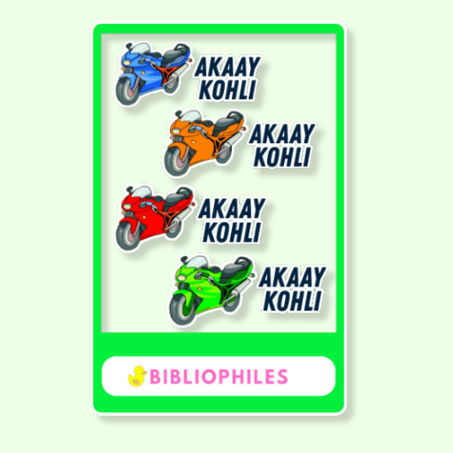 Transparent Labels - SuperBikes (Personalised) - Bibliophiles