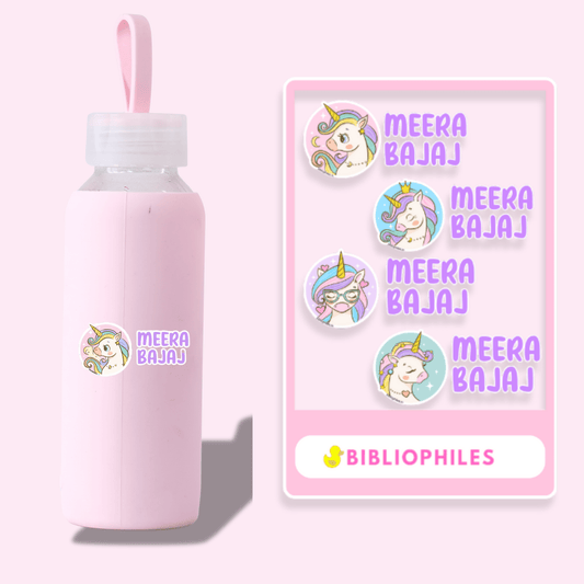 Transparent Labels - UnicornJoy (Personalised) - Bibliophiles