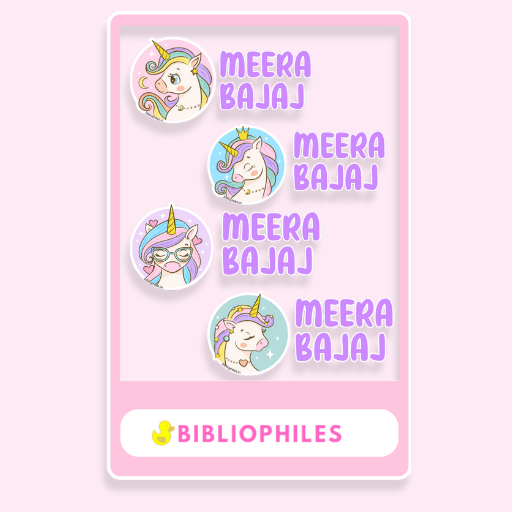 Transparent Labels - UnicornJoy (Personalised) - Bibliophiles