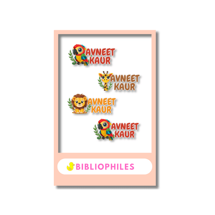 Transparent Labels - Zootii (Personalised) - Bibliophiles