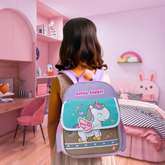 Personalised Schoolbag for Kids (Unicorn)