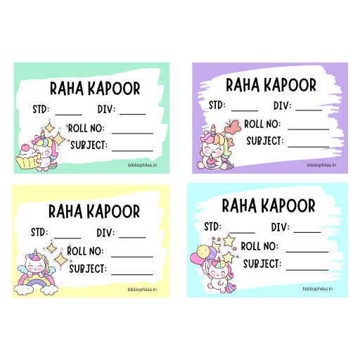 Unicorn Book Labels | Personalised Premium Labels - Bibliophiles