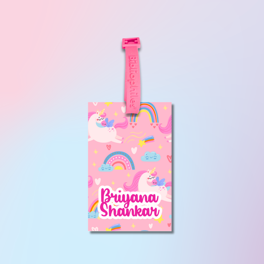 Luggage Tag - Unicorn Candy (Transparent Tag)