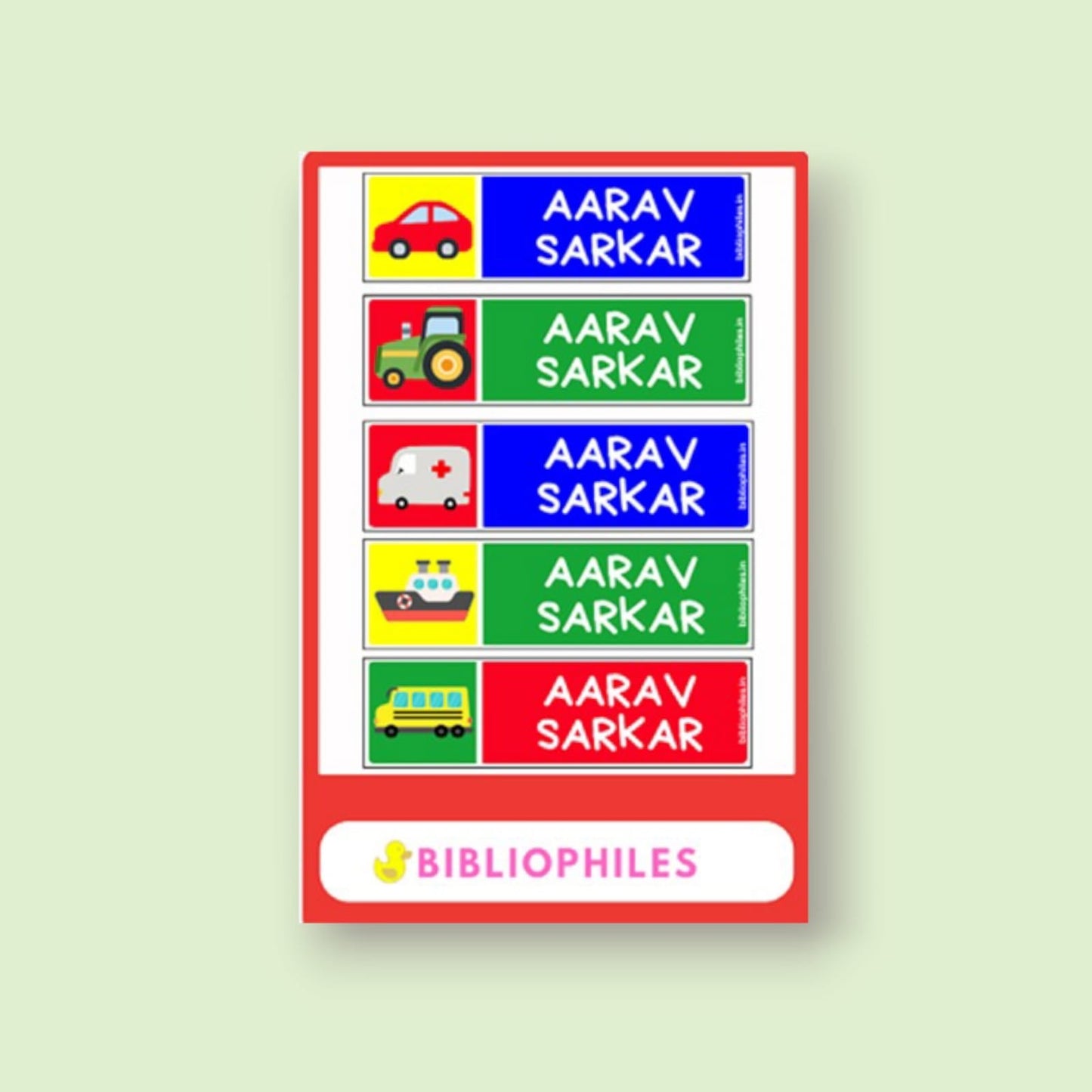 Vehicles Customized Waterproof Labels - Bibliophiles