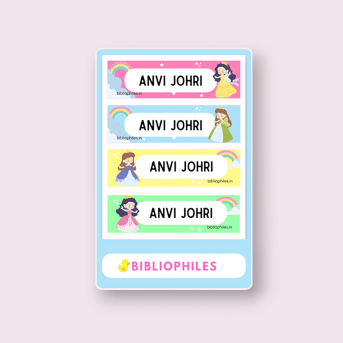 Waterproof Personalised Stickers - Bibliophiles