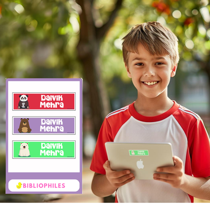 Waterproof Personalised Stickers - Bibliophiles