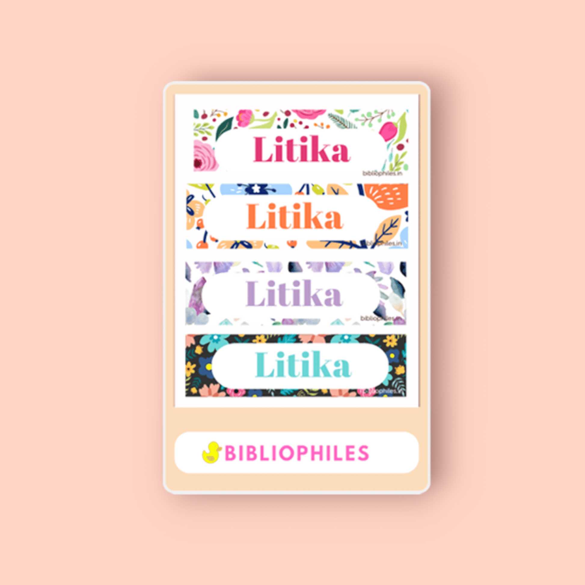 Waterproof Personalised Stickers - Bibliophiles
