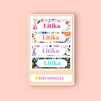 Waterproof Personalised Stickers - Bibliophiles