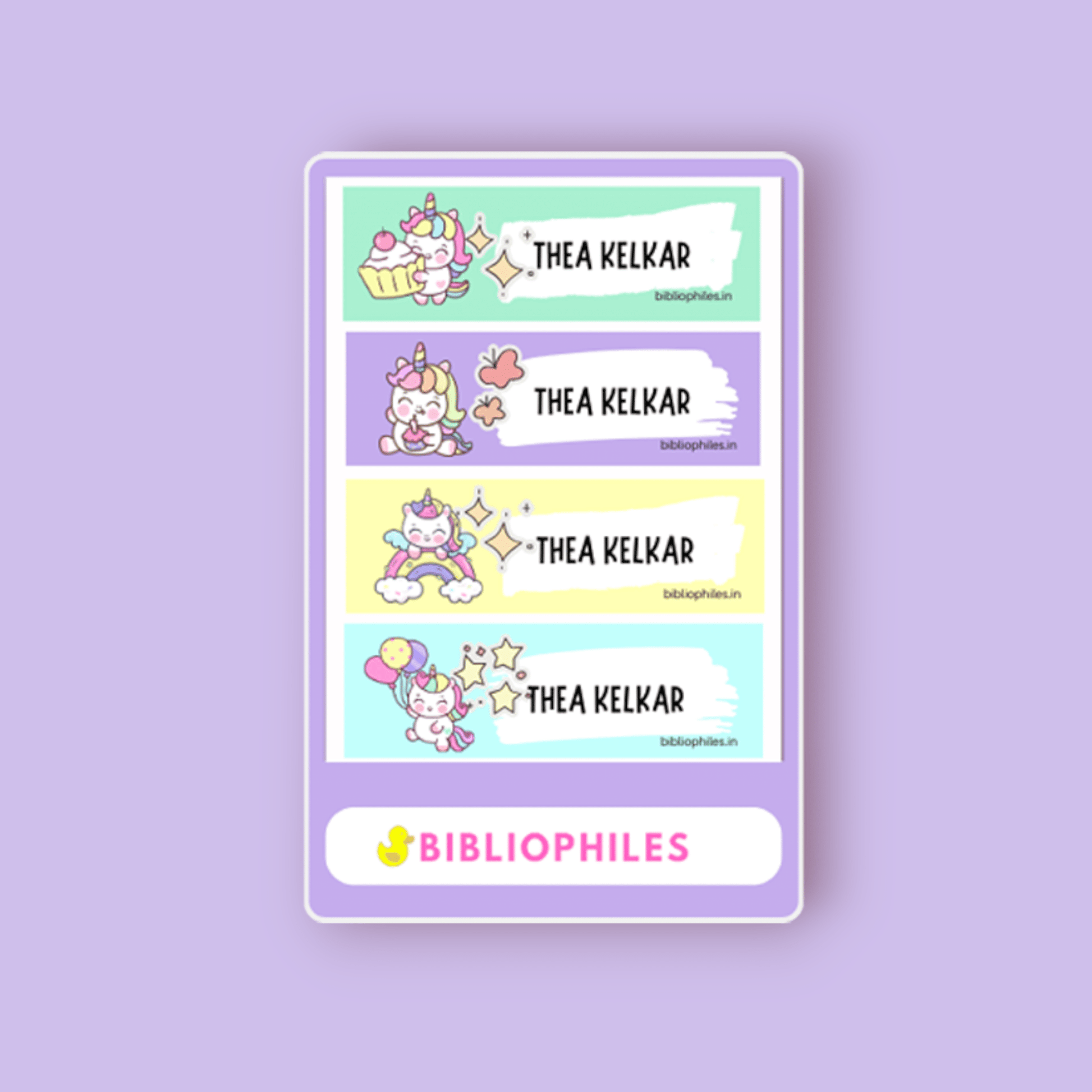 Waterproof Personalised Stickers - Bibliophiles