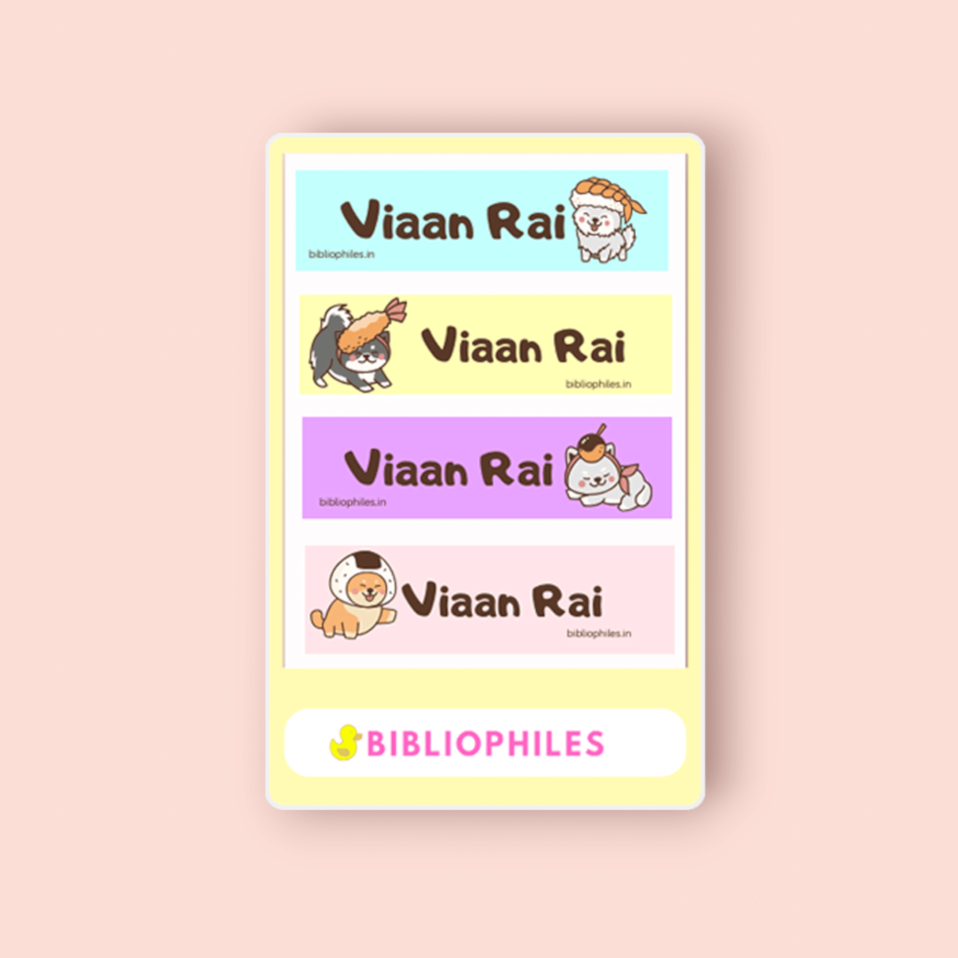 Waterproof Personalised Stickers - Bibliophiles