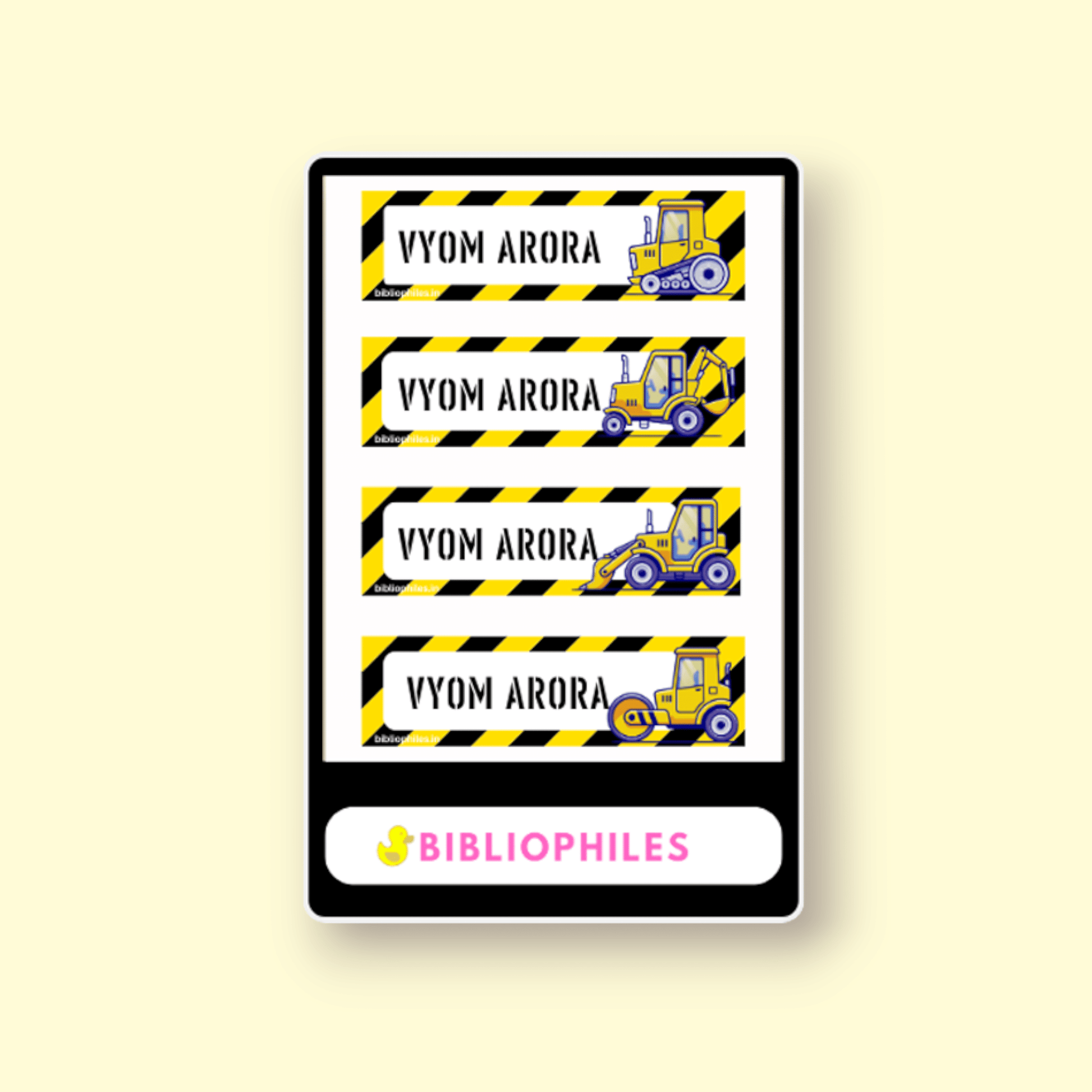 Waterproof Personalised Stickers - Bibliophiles