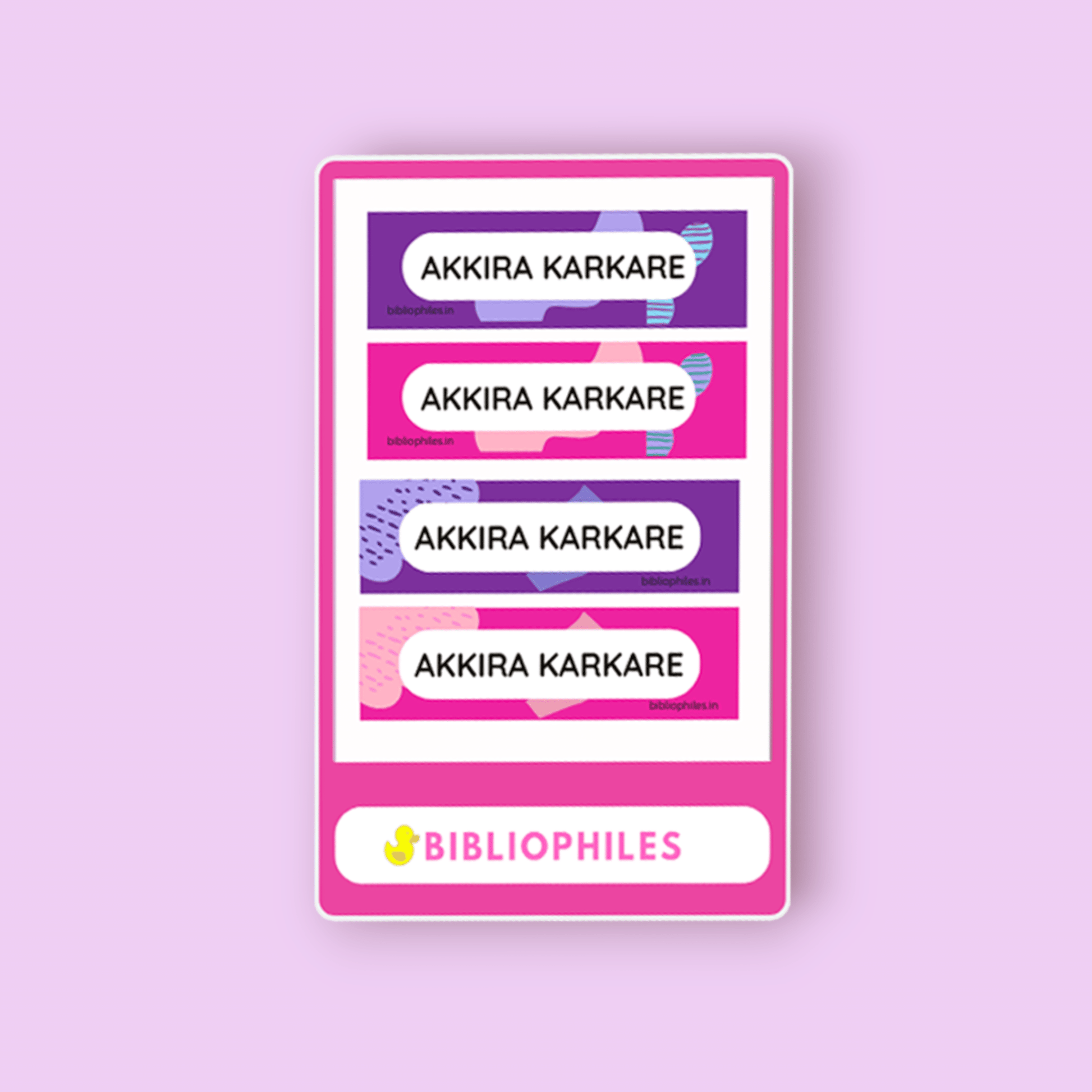 Waterproof name stickers