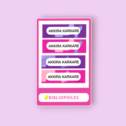 Waterproof name stickers