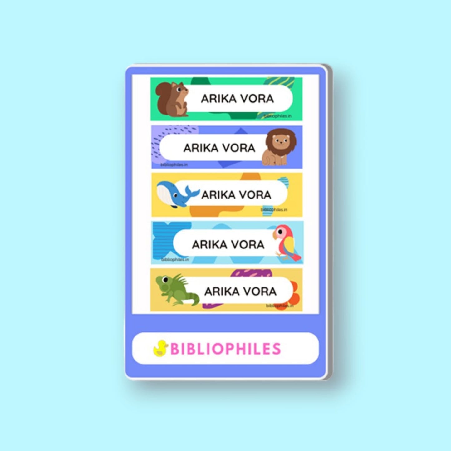 Waterproof Personalised Stickers - Bibliophiles