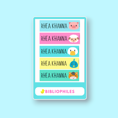 Waterproof name stickers