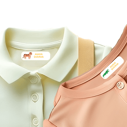 Wild Animals Personalized Clothes Stickers - Bibliophiles