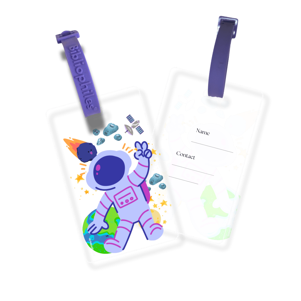 Personalized bag tags for kids astronaut design