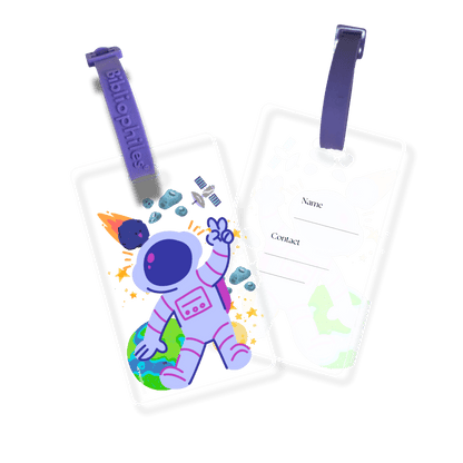 Personalized bag tags for kids astronaut design