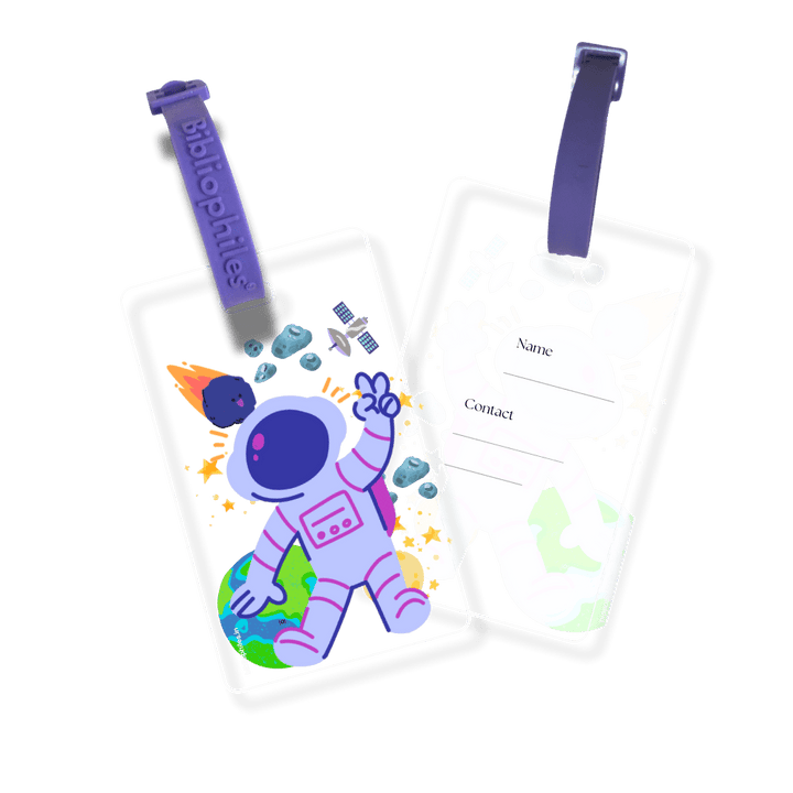 Personalized bag tags for kids astronaut design